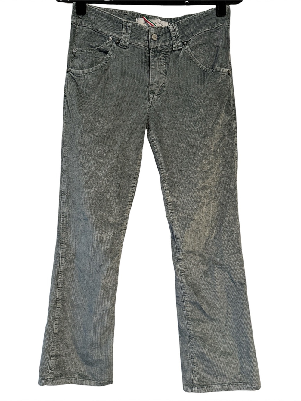 Met in Jeans Made in Italy Dusty Blue Corduroy Bootcut Pants